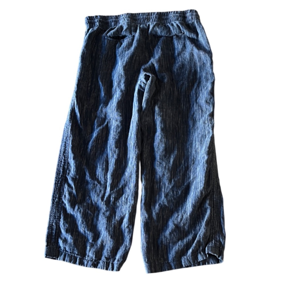 Athleta Cabo Linen Blue Wide-Leg Pants - Picture 6 of 15